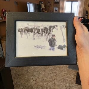 Black Framed Winter Scene Art